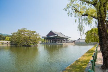 Seoul, Güney Kore - 22 Mayıs: Gyeongbokgung Sarayı. 22 Mayıs 2016 ben