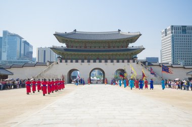 Seoul, Güney Kore - 22 Mayıs: Royal guard töreni değiştirme