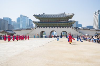 Seoul, Güney Kore - 22 Mayıs: Royal guard töreni değiştirme