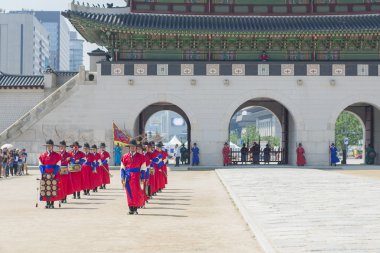 Seoul, Güney Kore - 22 Mayıs: Royal guard töreni değiştirme