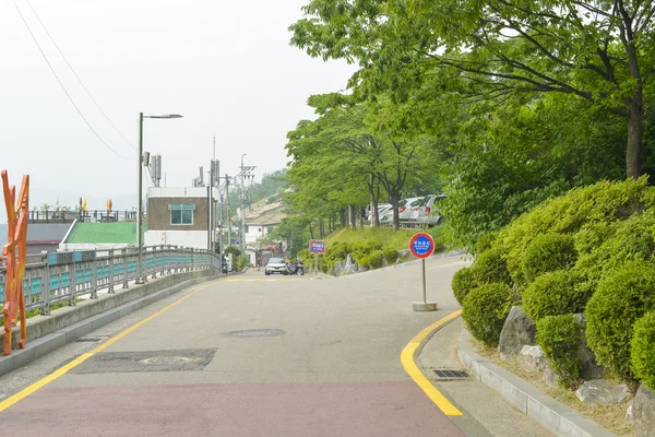 SEOUL, Coreia do Sul - 24 de maio: Coréia árvores na cidade. Maio 24, 2016 em — Fotografia de Stock