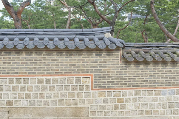 老韩国墙纹理 — 图库照片
