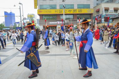Seoul, Güney Kore - 24 Mayıs: Royal guard töreni değiştirme