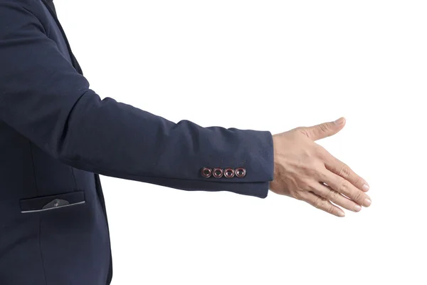 Businessman shaking hands  isolate on white background, asian — Stock Photo, Image