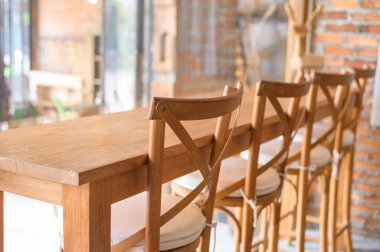 Modern kahve dükkanının dekorasyonu, iç tasarım.