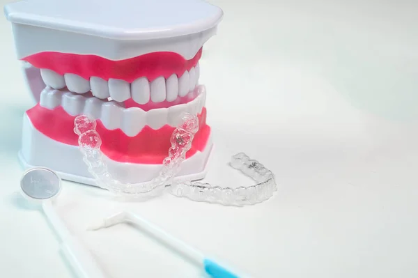Diş Sağlığı Diş Sağlığı Ortodontik Konsept Için Diş Telleri Araçları — Stok fotoğraf