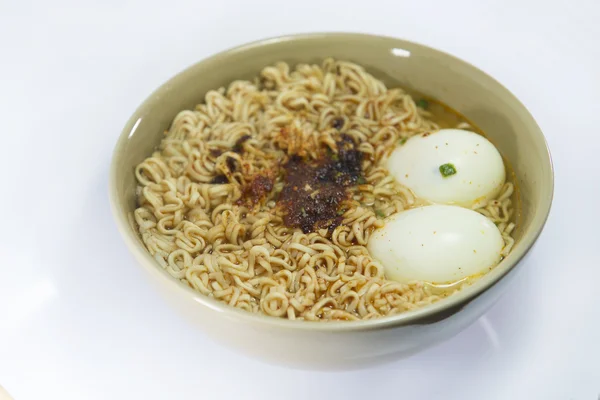 Asian ramen instant noodles isolated on white background — Stock Photo, Image