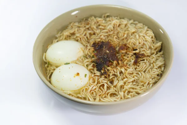 Asian ramen instant noodles isolated on white background — Stock Photo, Image