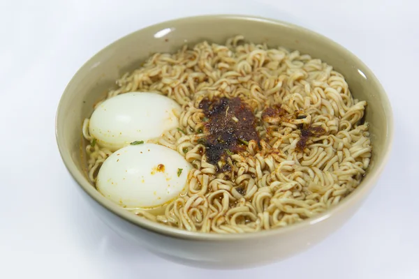 Asian ramen instant noodles isolated on white background — Stock Photo, Image