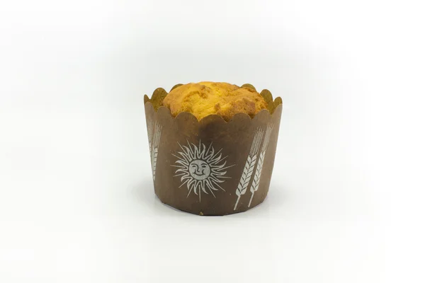 Obyčejný muffin izolovaných na bílém pozadí — Stock fotografie