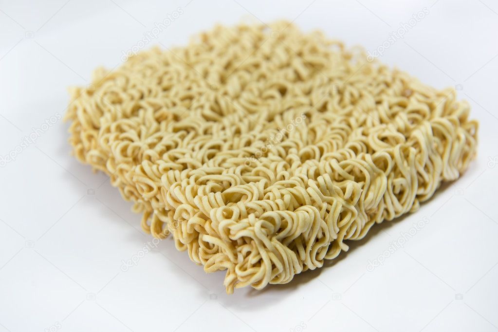 asian ramen instant noodles isolated on white background 