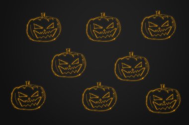 Cadılar Bayramı arka plan. Mutlu Cadılar Bayramı konsept illüstrasyon bl üzerinde