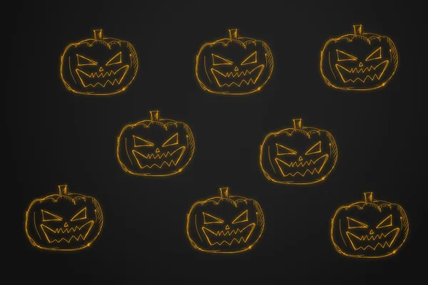 Sfondo Halloween. Felice concetto di Halloween illustrazione su bl — Foto Stock
