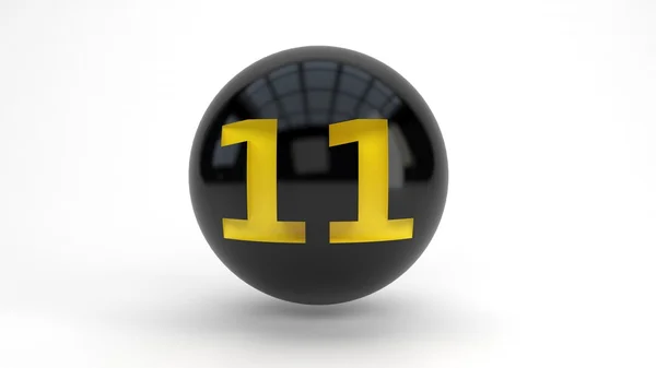 Bola Número 3d — Fotografia de Stock