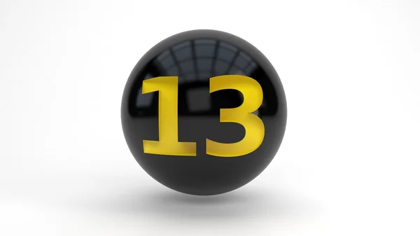 Ball Number 3d — Stock Photo, Image