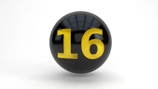 Ball Number 3d — Stock Photo, Image