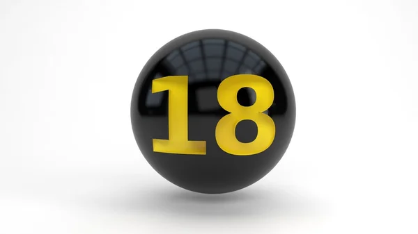 Ball Number 3d — Stock Photo, Image