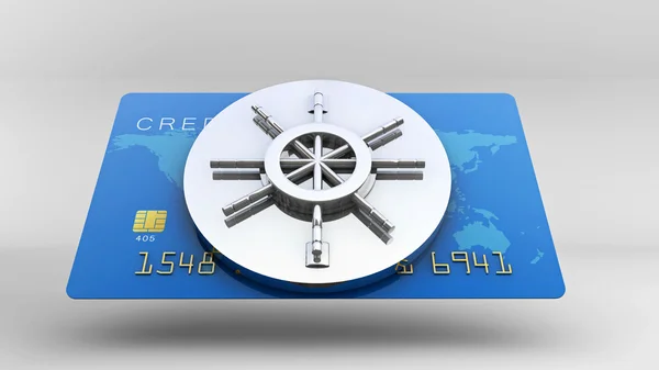 Gesicherte Kreditkarte Stockbild