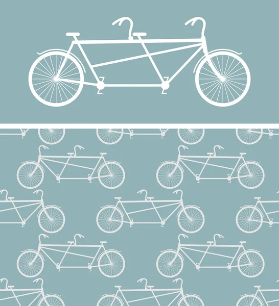 Bike seamless pattern. bicycle Tandem texture. Ornament of wheel
