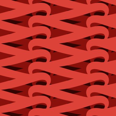 Örgü seamless modeli. Vite arka plan. Kırmızı Intertwi