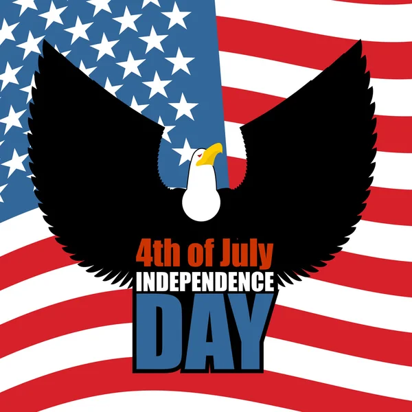 День независимости Америки. Орёл и флаг США. Национальный патриот — стоковый вектор