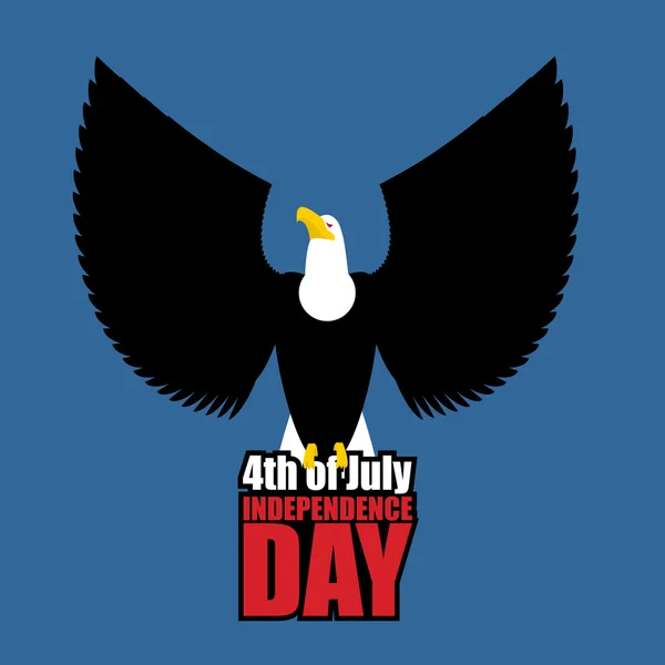 Seeadler. Unabhängigkeitstag Amerikas. Logo für nationales Holi — Stockvektor