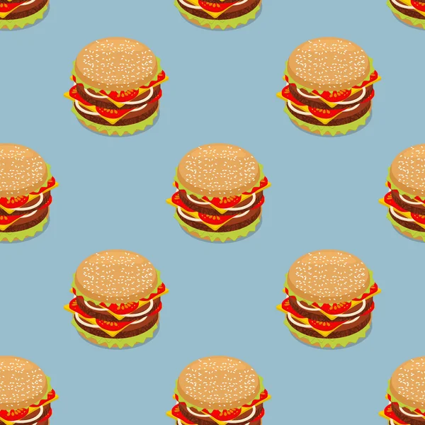 Burger deseni. Köfte sandviçi ve kesilmiş rulo. fast food geri