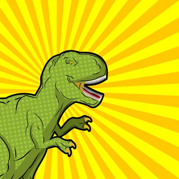 Tyrannosaure style pop art. Reptile préhistorique en colère. Ancienne — Image vectorielle