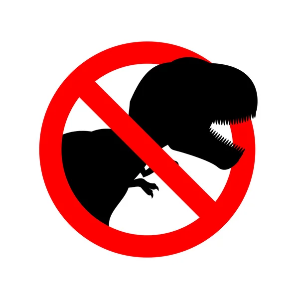 停止恐龙禁止蒂拉诺扎夫雷克斯。交叉侵略性 pr — 图库矢量图片