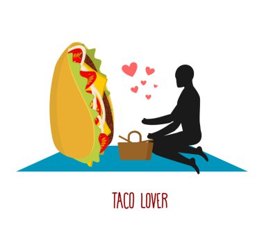 Taco aşığı. Piknikte Meksika yemeği. Park'ta buluşalım. Fastfood