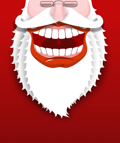 Neşeli Noel Baba. Beyaz sakallı neşeli büyükbaba. Geniş sm