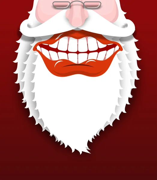 Fröhlicher Weihnachtsmann. freudiger Großvater mit weißem Bart. breites Spektrum — Stockvektor
