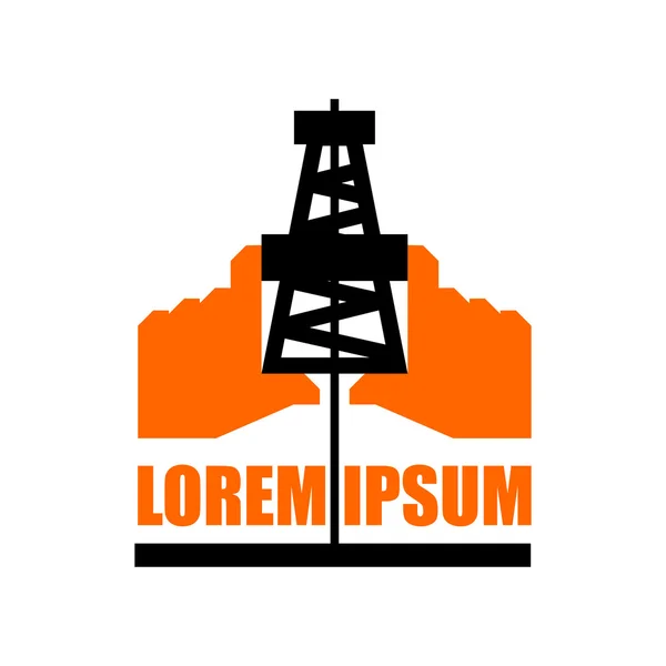 Logotipo de producción. signo de la industria petrolera. Logotipo para gasolina pr — Archivo Imágenes Vectoriales