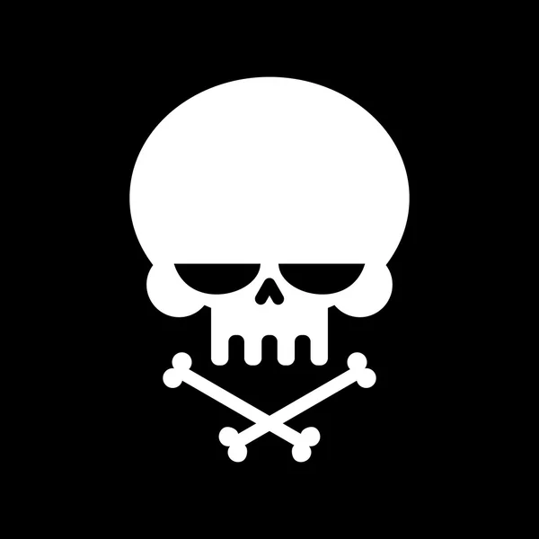 Skull and crossbones isolated. skeleton head. Sign danger of dea — Stock Vector