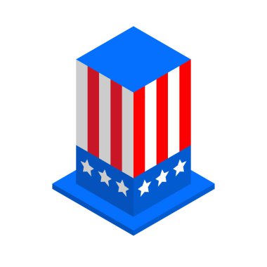 Sam Amca izole edilmiş. ABD 'nin Bağımsızlık Günü' nün sembolü 4 Temmuz