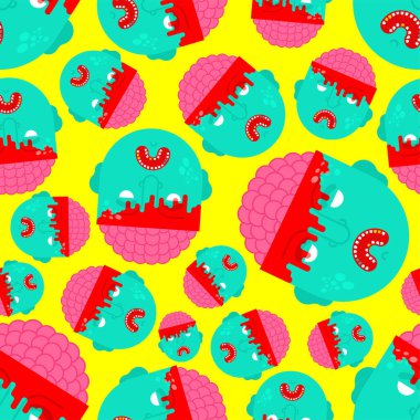 Zombi desenleri kusursuz. Zombi kafası ve beyin geçmişi