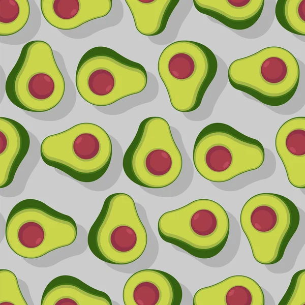 Візерунок Avocado Безшовний Тропічний Зелений Фруктовий Фон Дитячий Тканинний Орнамент — стоковий вектор