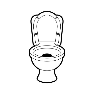 Tuvalet kabı ıssız. WC pan çizimi