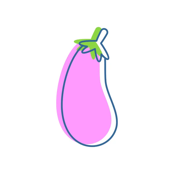 Symbole Aubergine Icône Légumes Illustration Vectorielle — Image vectorielle