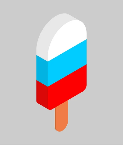 Gelado Russo Sobremesa Nacional Rússia — Vetor de Stock