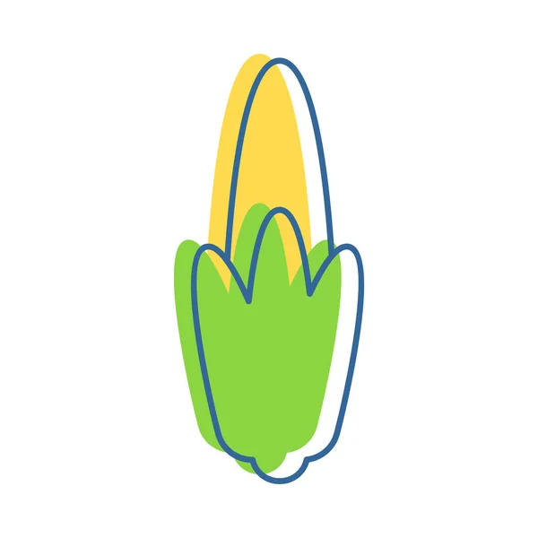 Symbole Maïs Icône Légumes Illustration Vectorielle — Image vectorielle