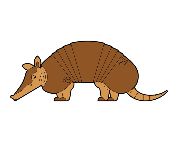 Armadillo Isolé Illustration Vectorielle Armure Animale — Image vectorielle