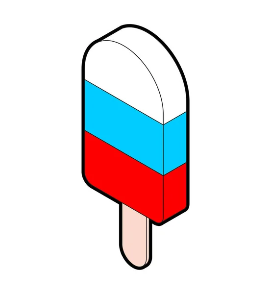 Ρωσικό Παγωτό Εθνικό Επιδόρπιο Στη Ρωσία — Διανυσματικό Αρχείο