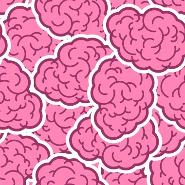 Beyin deseni kusursuz. Beyin geçmişi. vektör dokusu