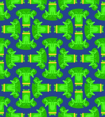 Kurbağa çizgi filmi kusursuz. Lily 'nin arka planında oturan kurbağa. Kurbağa desenli bataklık