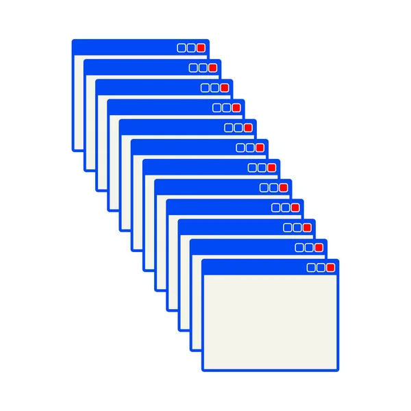 エラーウィンドウインターフェイス Windowsブラウザページ — ストックベクタ