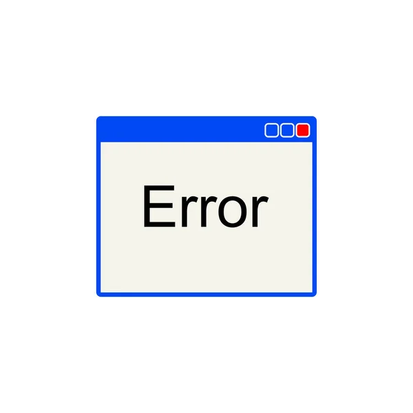 Error Window Interface Windows Browser Page — Stock Vector