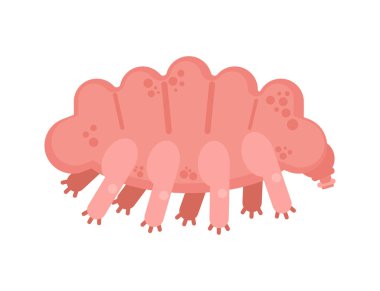 Tardigrada tipi mikroskobik omurgasızlar. vektör illüstrasyonu
