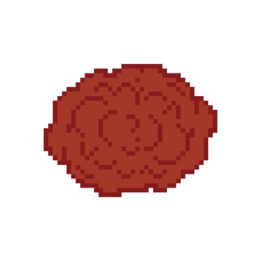 Köfte pikseli. Köfteler 8 bit. pixelated gıda 