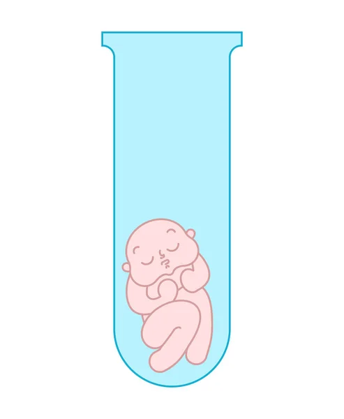 Provrörsbebis Artificiell Insemination Vektor Illustration — Stock vektor